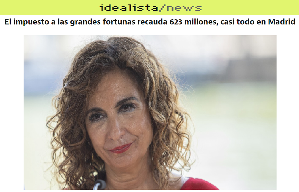 El impuesto a las grandes fortunas recauda 623 millones, casi todo en Madrid
